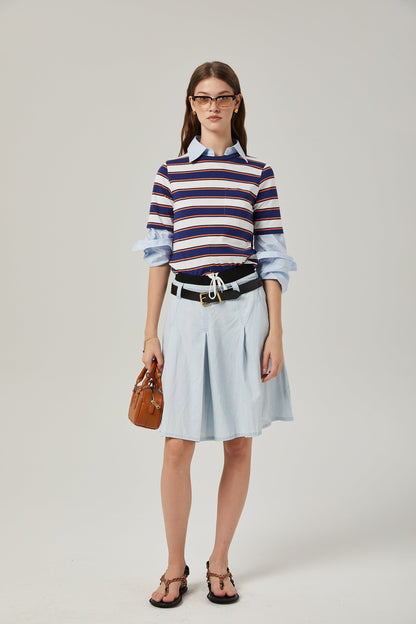 Céleste backslit cotton shirt