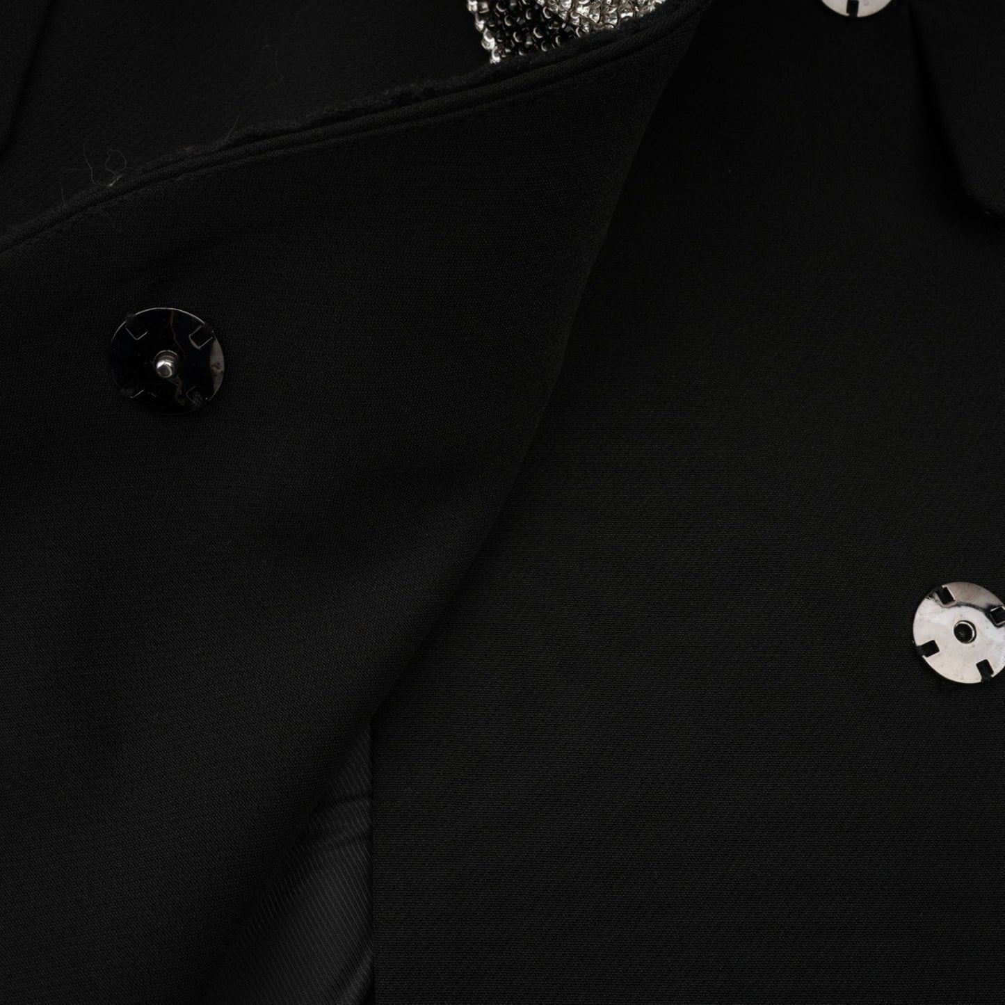 Justine black bowknot cutout blazer