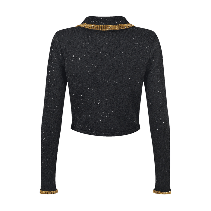Zoe Jacke & Rock Schwarzes Pailletten-Set