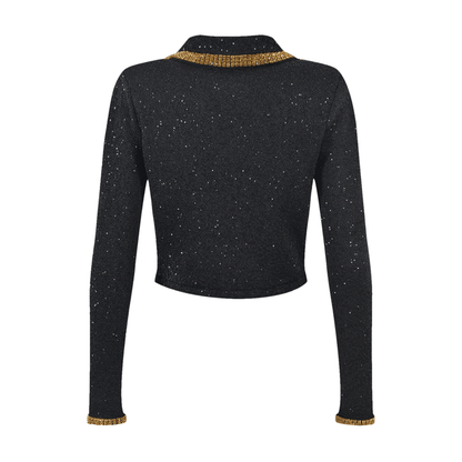 Zoe Jacke & Rock Schwarzes Pailletten-Set