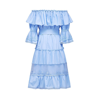 Sophie offshoulder tiered midi dress