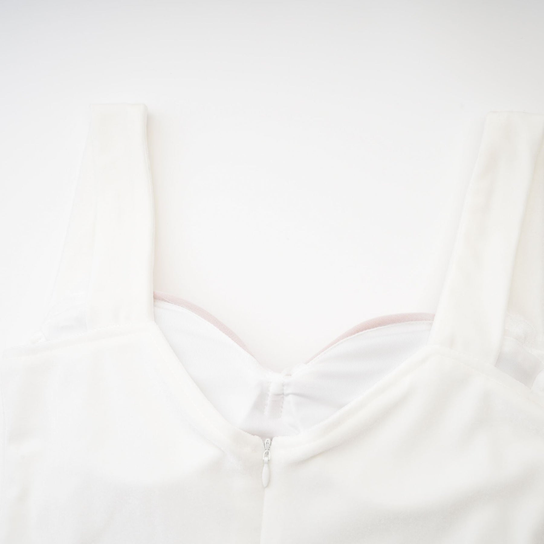Kéfera white mesh midi dress
