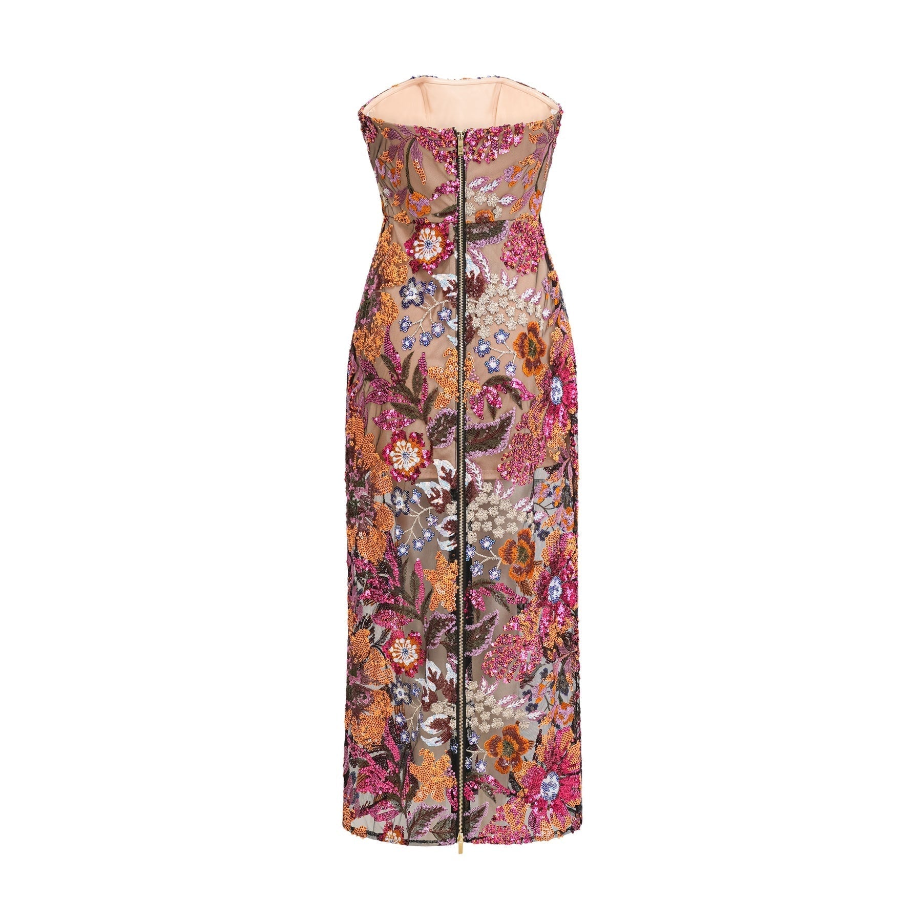 Thérèse sequinembellished embroidered floral colorful midi dress