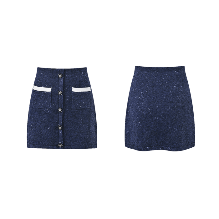 Fiorenza Jacke & Rock Navy Blue Set