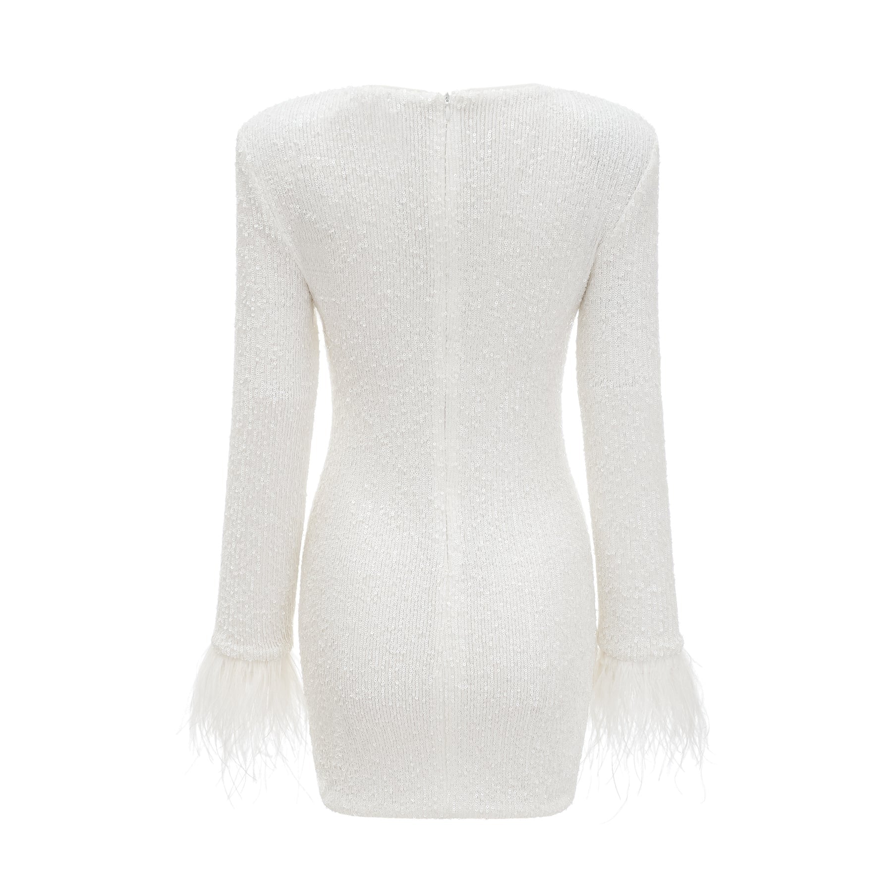 Amorata feathertrim embellished dress