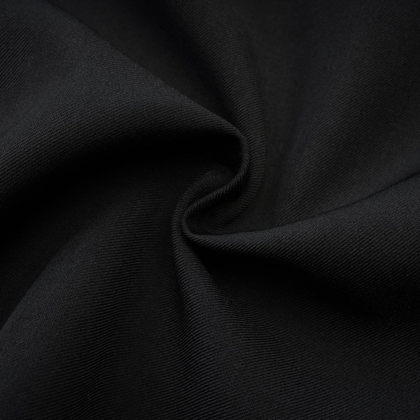 Camellia pleated black mini dress