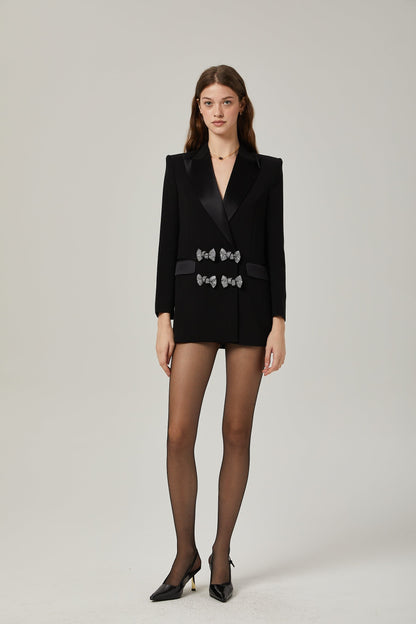 Thala crystalembellished bow blazer