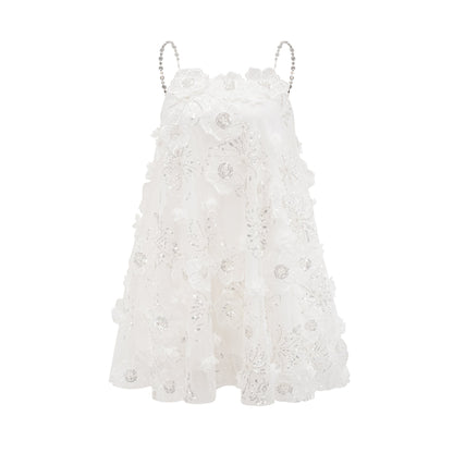 Suzette crystalembellished floral mini dress