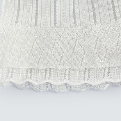 Noémie white cutout pleated mini dress
