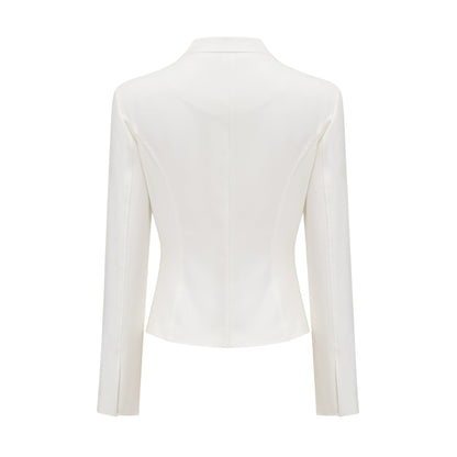 Yvette white longsleeved corset top