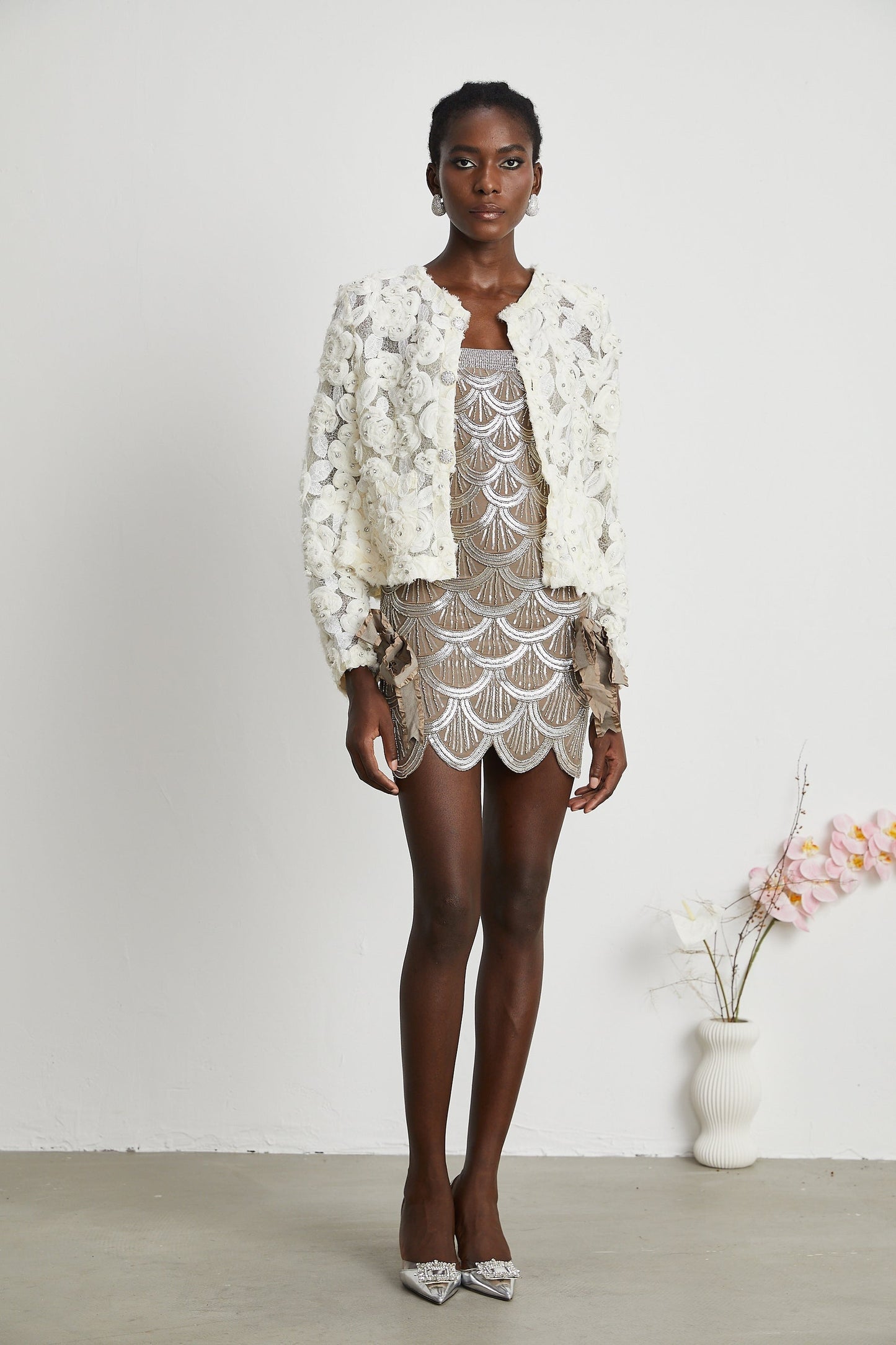 Marianne floralappliqué embellished jacket