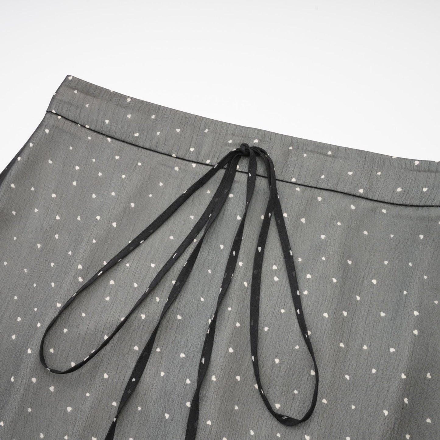 Gisèle tiewaisted polkadot print skirt