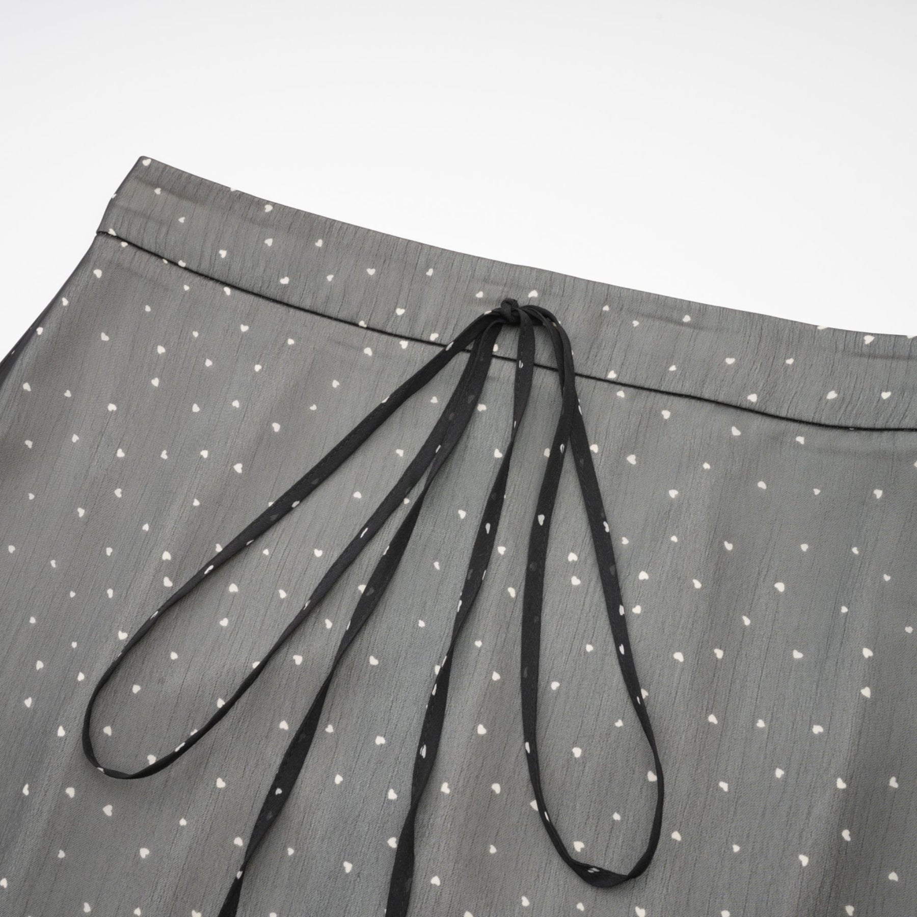 Gisèle tiewaisted polkadot print skirt