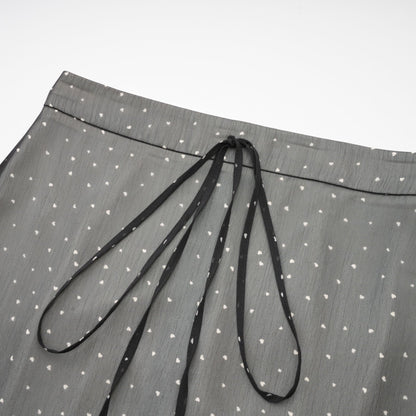 Gisèle tiewaisted polkadot print skirt