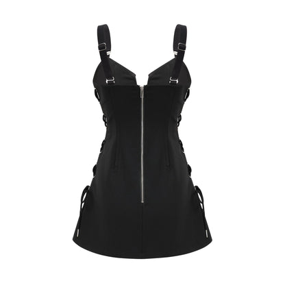Jaina black hook  eye pocket dress