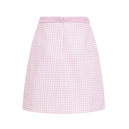 Sandrine ginghamcheck top  skirt matching set