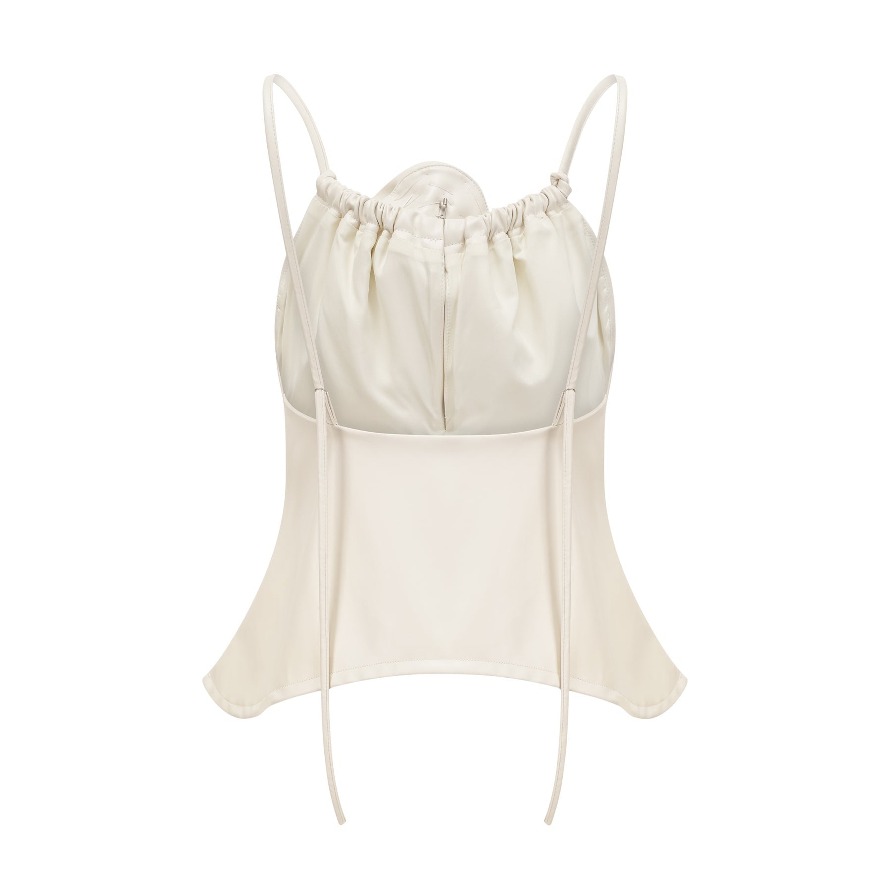 Sancia floralappliqué leather top