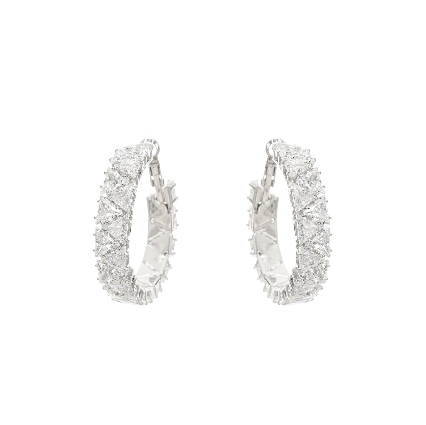 Léa crystalembellished circle earrings