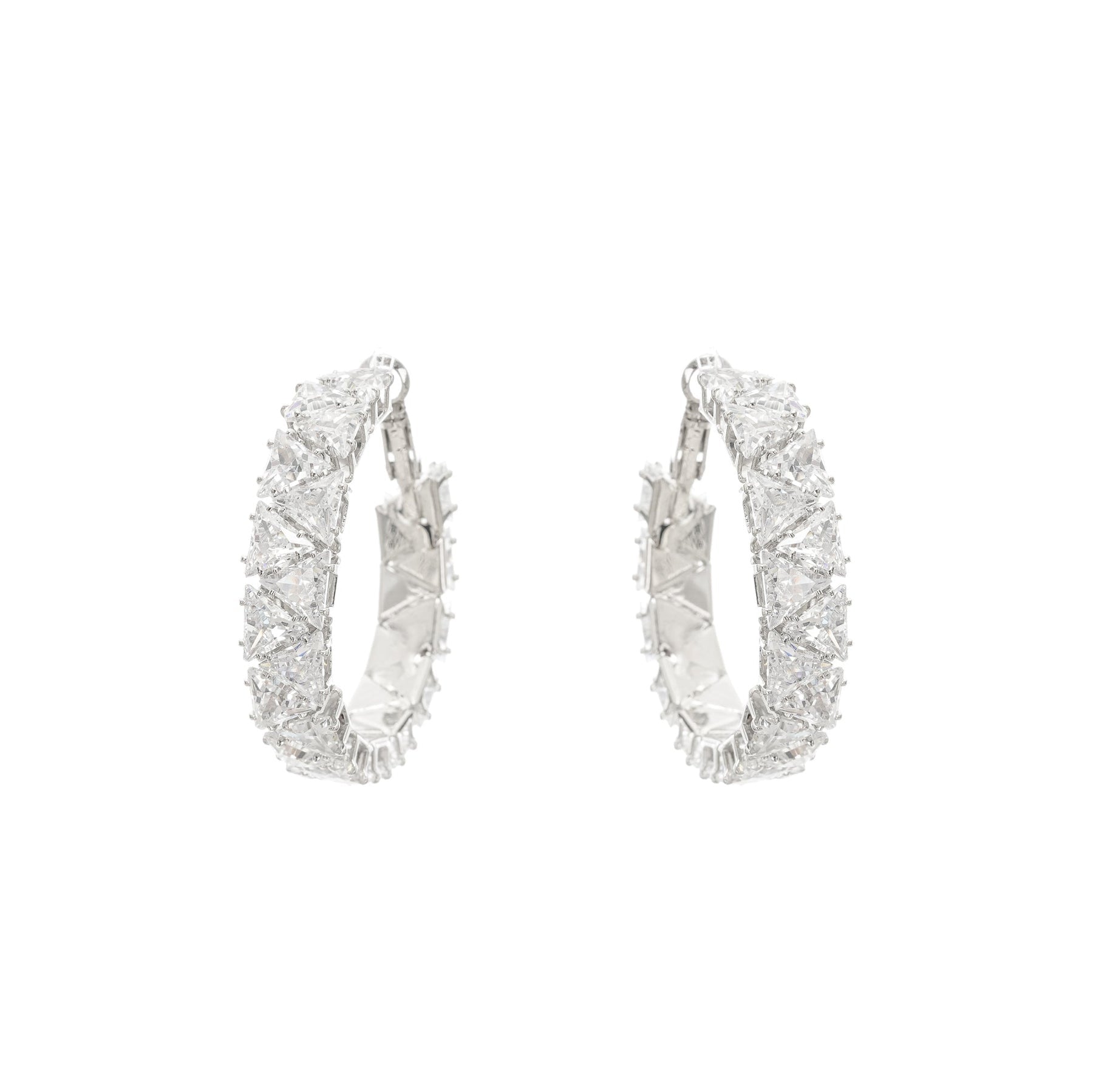 Léa crystalembellished circle earrings