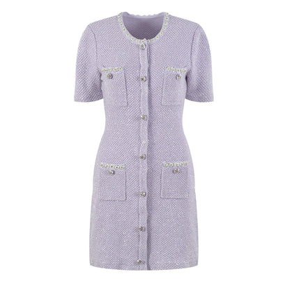 Léocadie purple embellished mini dress