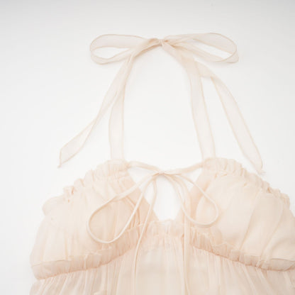Axelle tulle pleated midi dress