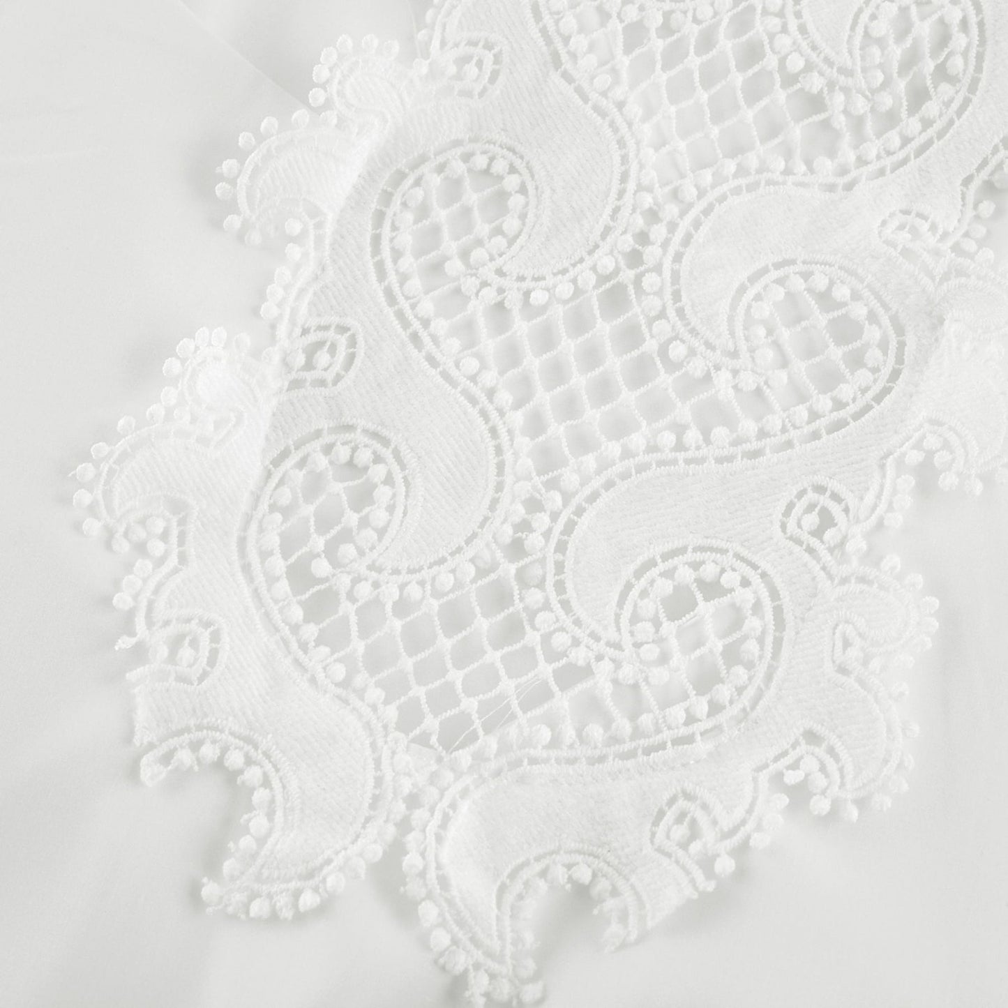 Neri white guipurelace midi dress