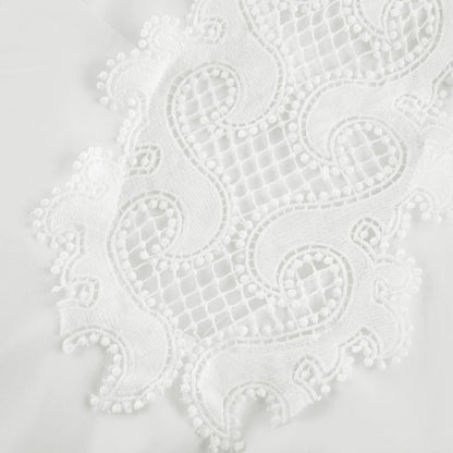 Neri white guipurelace midi dress