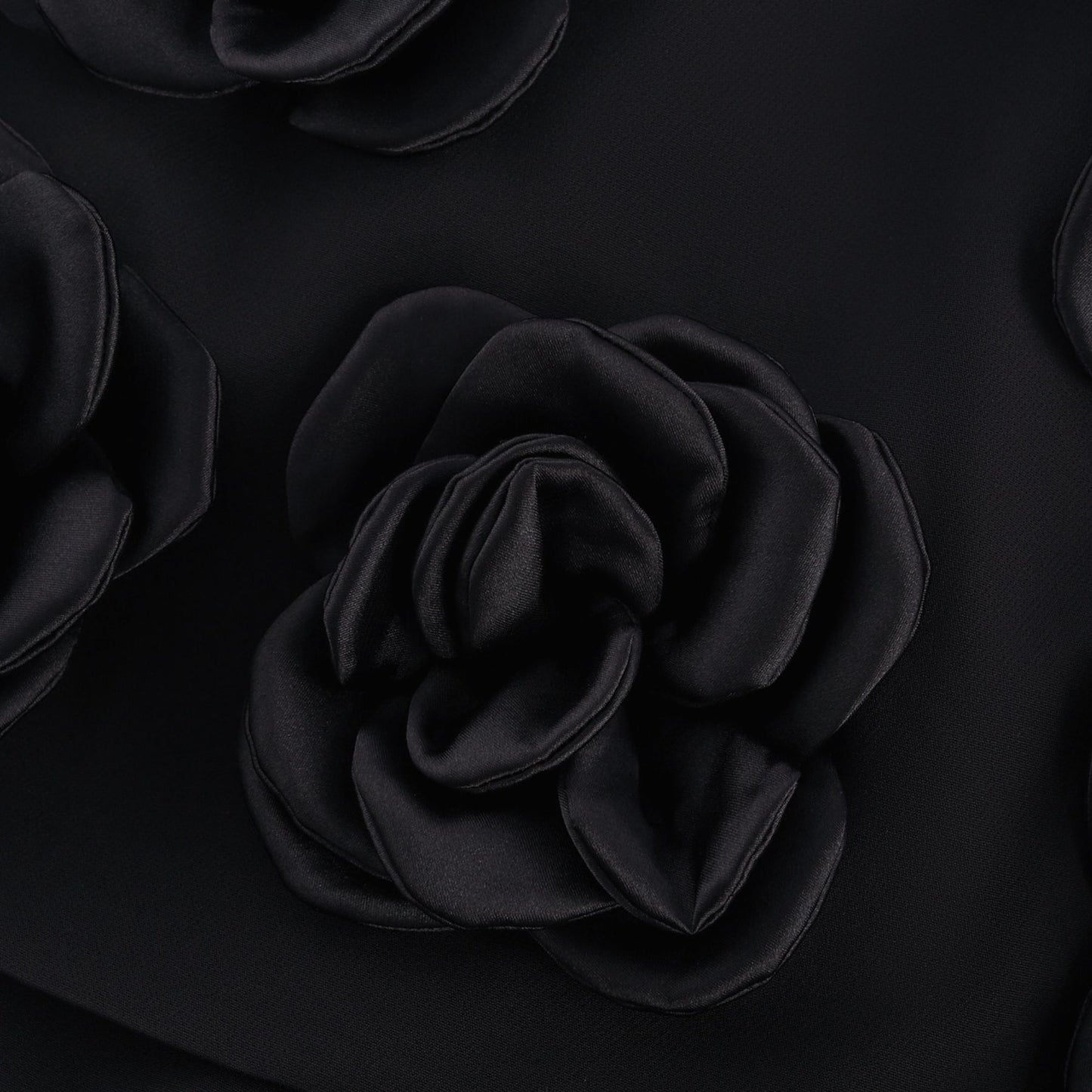 Nalini black fauxflower mini skirt