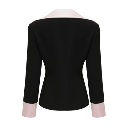 Uaine black jacket  skirt matching set