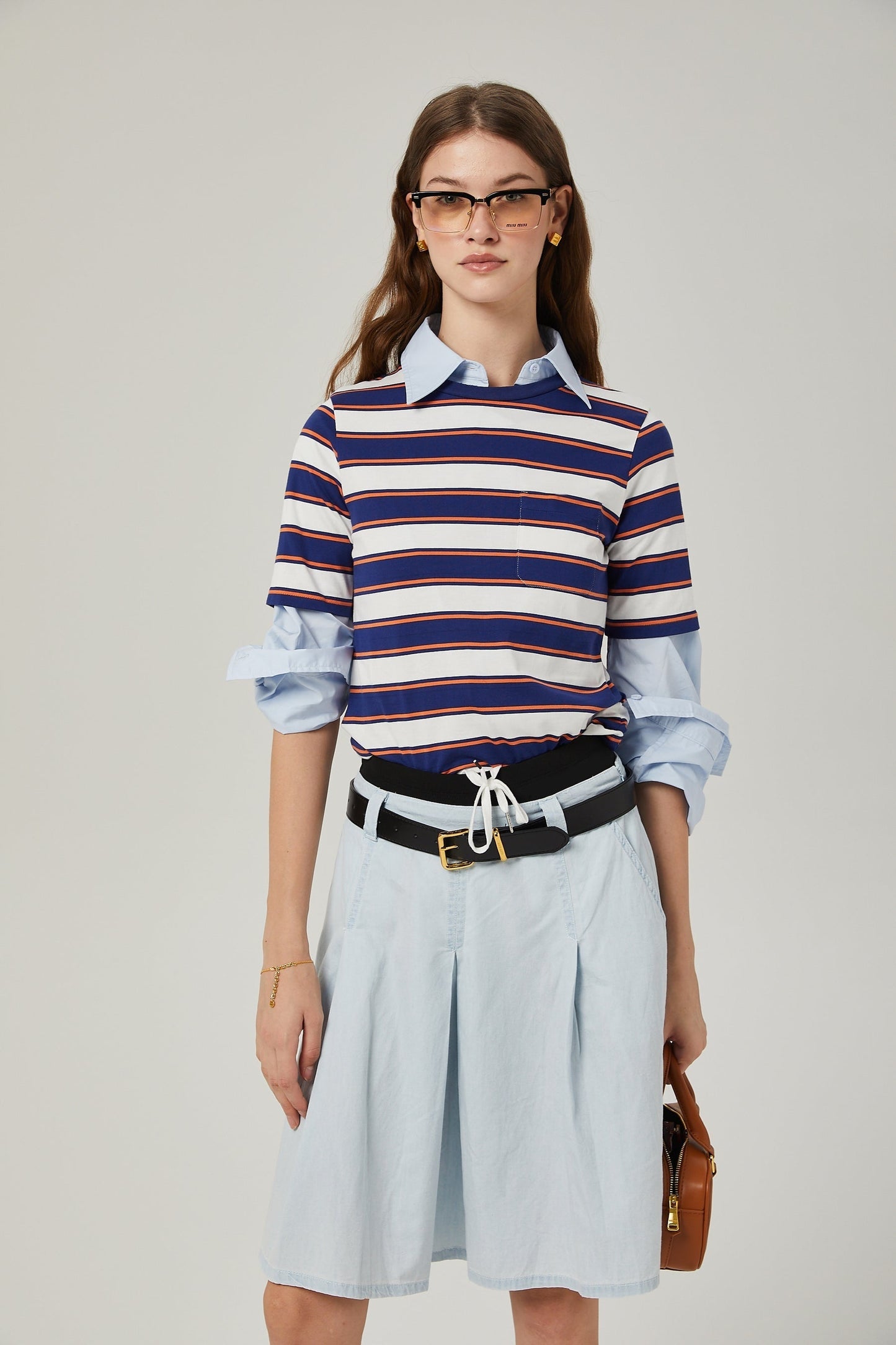 Céleste backslit cotton shirt