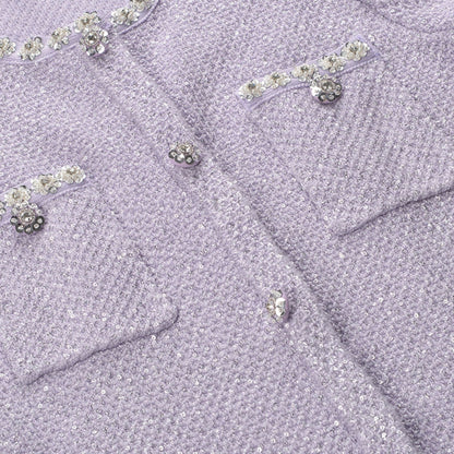 Léocadie purple embellished mini dress