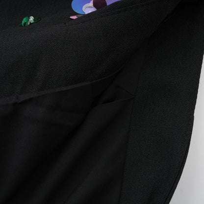 Roseline black embellished shorts