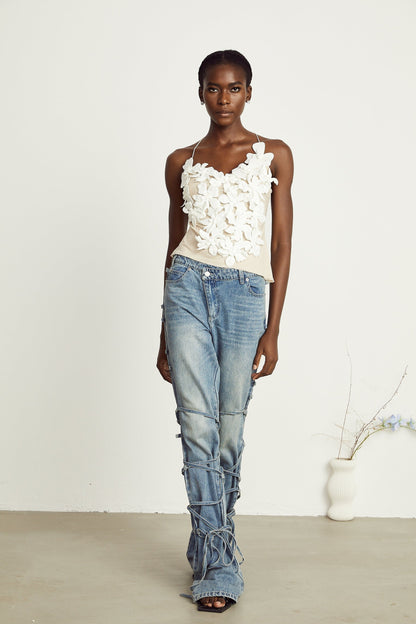 Géraldine strapdetail jeans