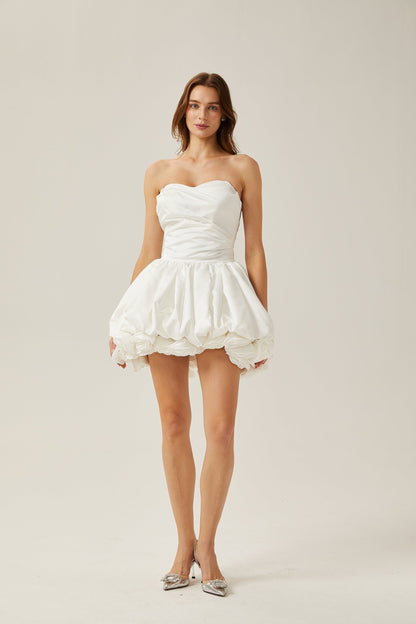 Émilie layereddesign petaldetail mini dress