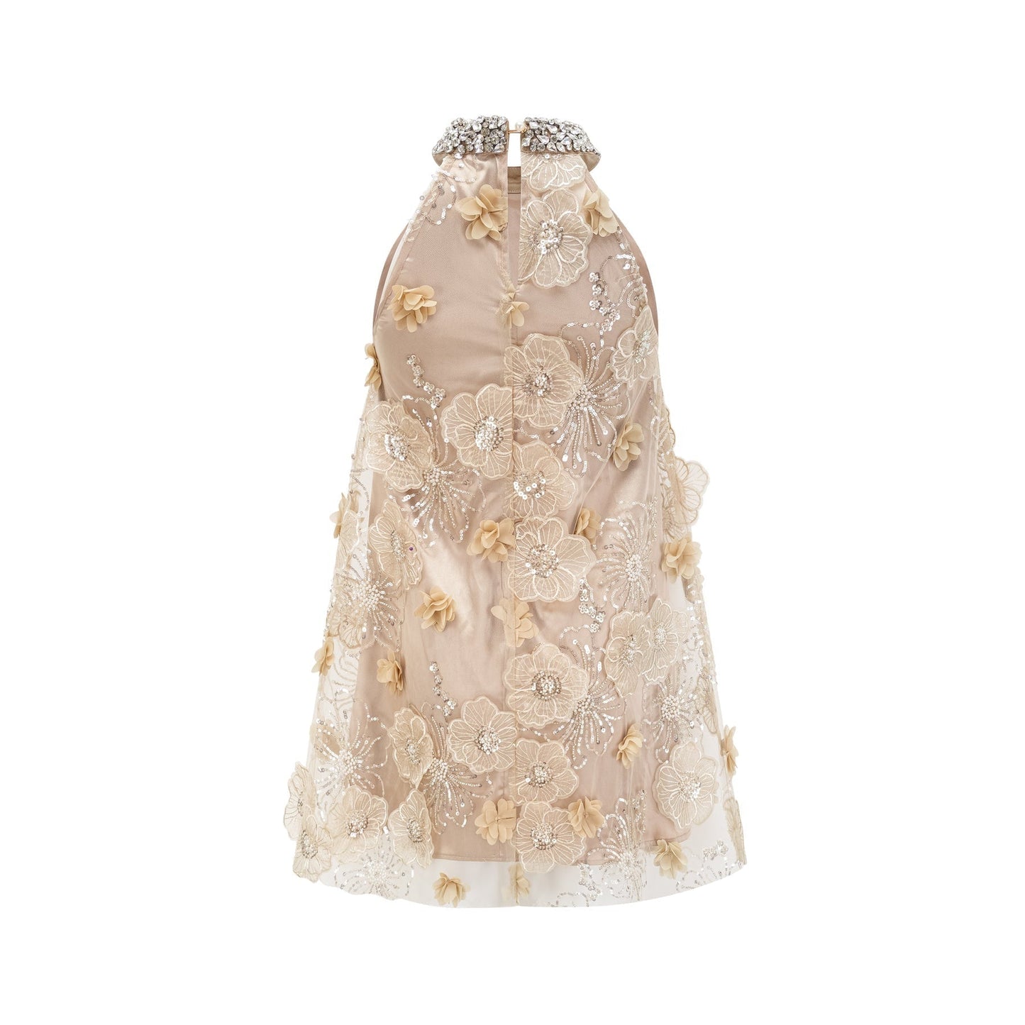 Liane embellished floral mini dress