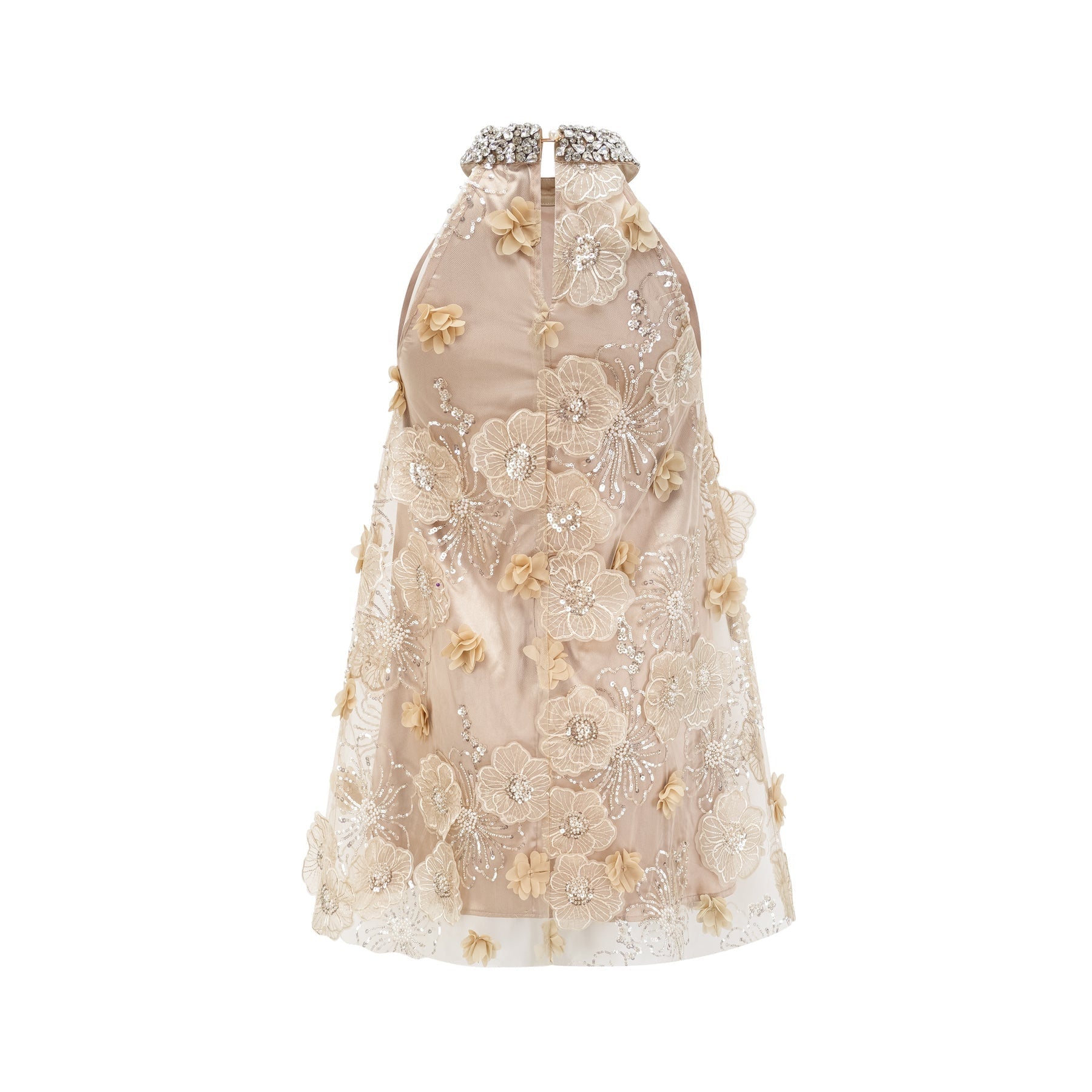 Liane embellished floral mini dress