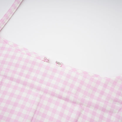 Sandrine ginghamcheck top  skirt matching set