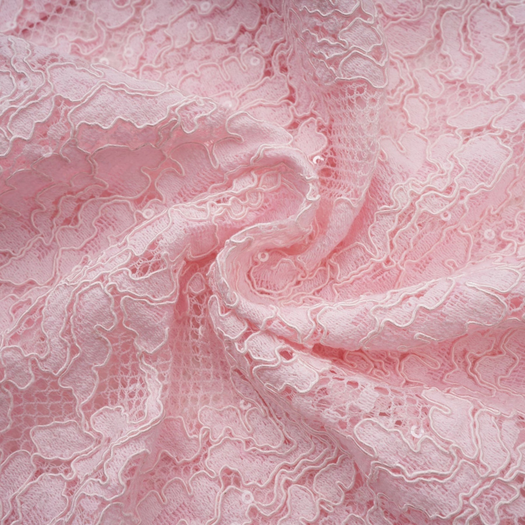 Elisabetta pink midi dress with floral embroidery and lace detailing featuring embellishments