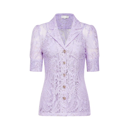 Lisette fauxfloral embellished top  skirt matching set