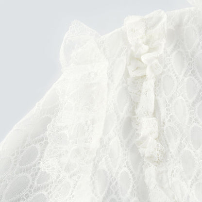 Aimée layered cutout lace embroidered midi dress