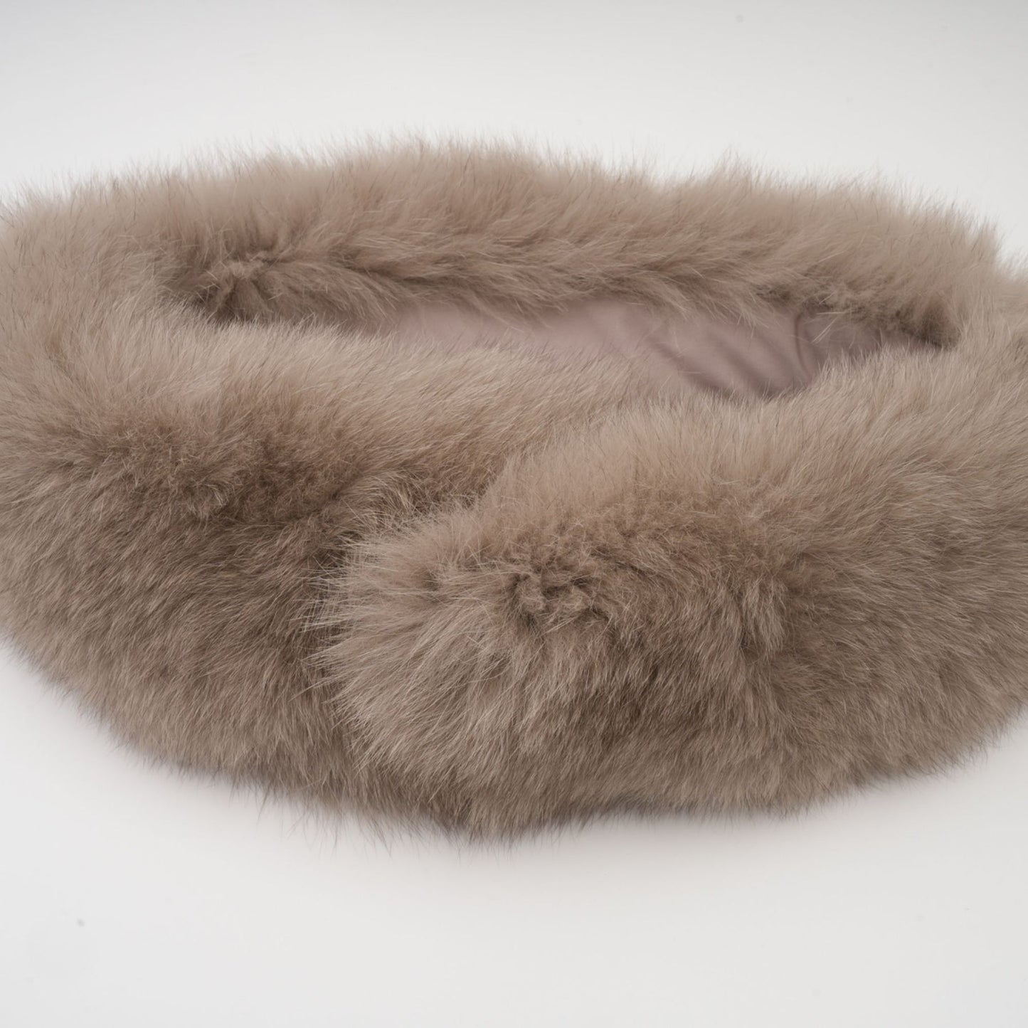 Brown wool cape coat with fur trim and belt