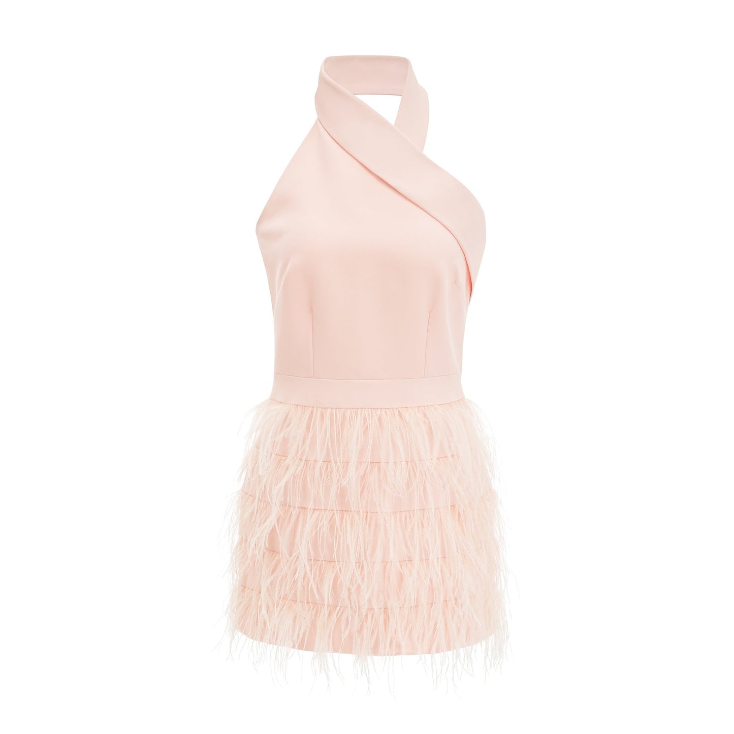 Katarina featherdetail tassel dress