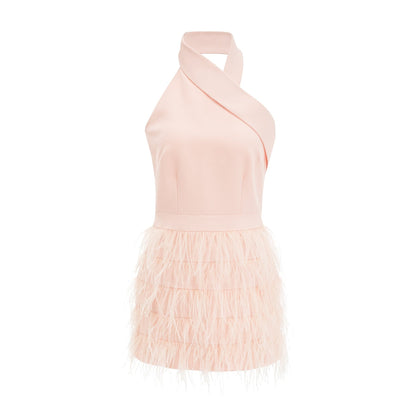 Katarina featherdetail tassel dress