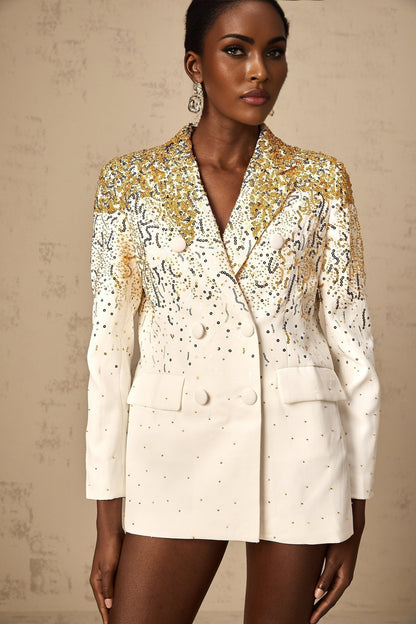 Carole sequinembellished doublebreasted blazer