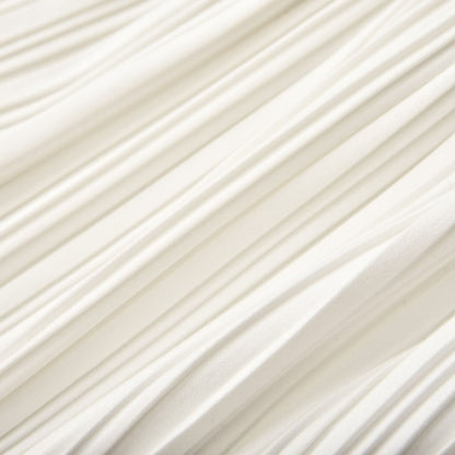 Milicent slitte drawstring pleated maxi skirt