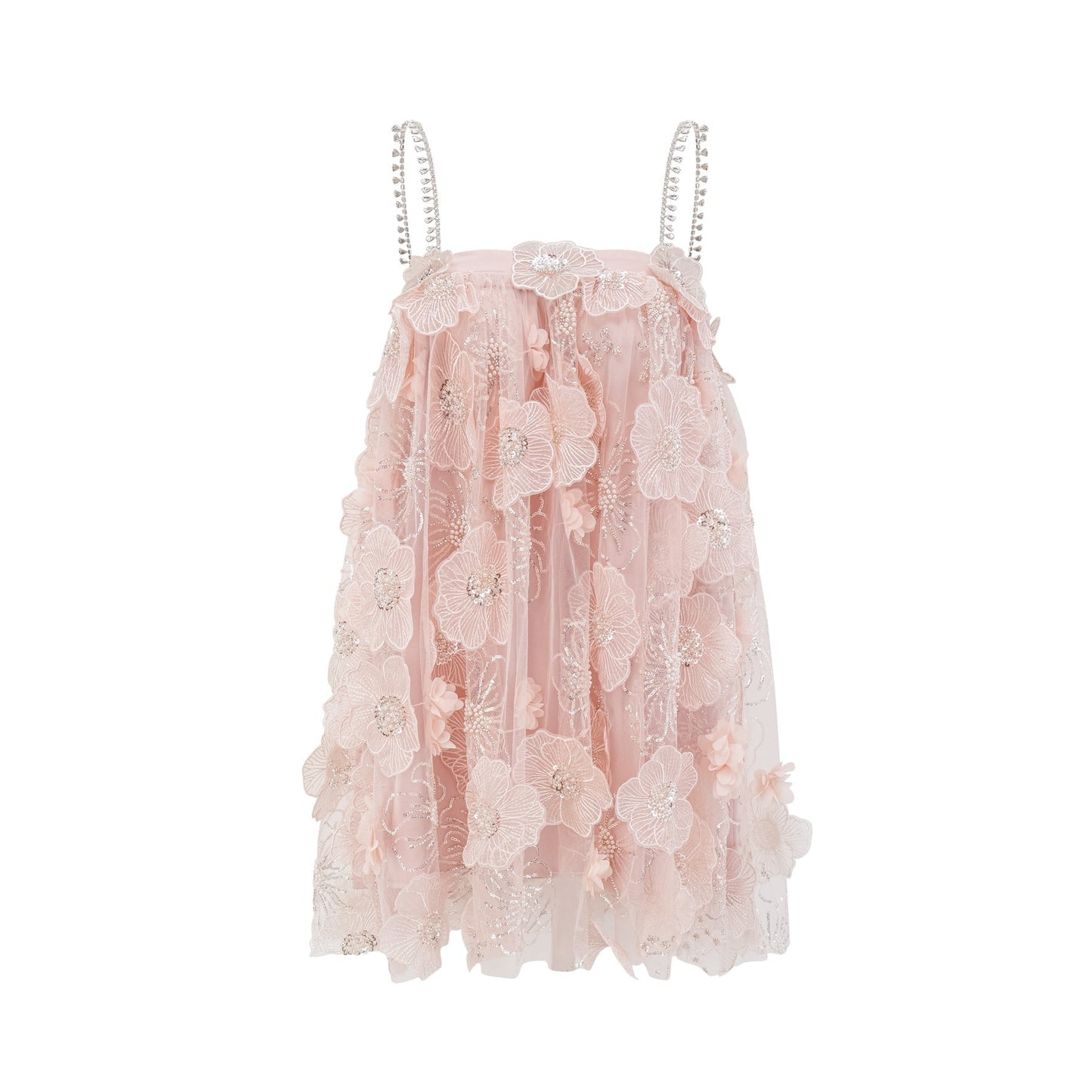 Valérie crystalembellished floral mini dress