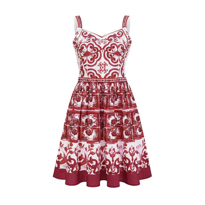 Annika graphicprint sleeveless mini dress