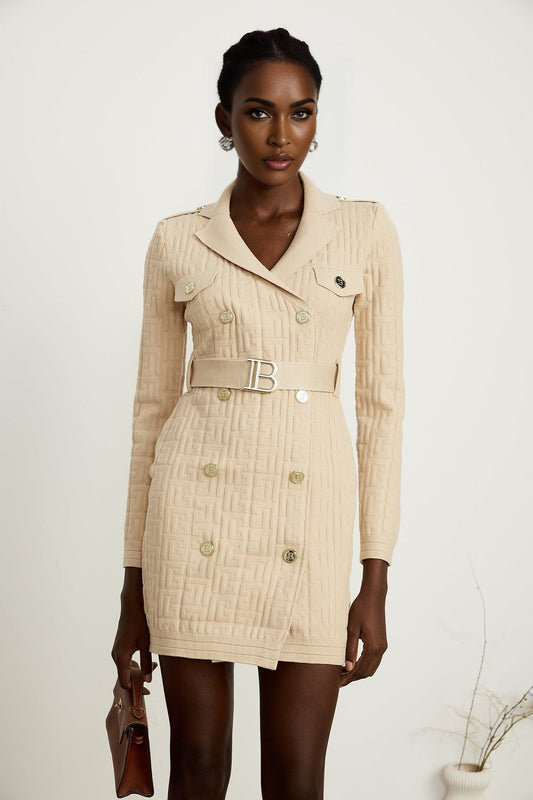Clémence monogramjacquard knitted dress