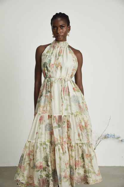 Manon layered floralprint midi dress