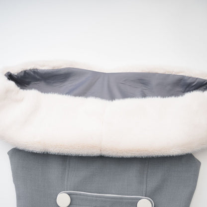 Lina grey fauxfur mini dress